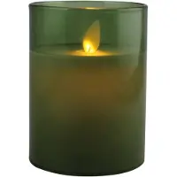 Peha Led kaars | | 10 cm (In glas, Timer, Groen)