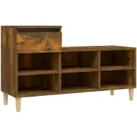 vidaXL Schoenenkast 102x36x60 cm bewerkt hout gerookt eikenkleurig