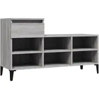 vidaXL Schoenenkast 102x36x60 cm bewerkt hout sonoma grijs