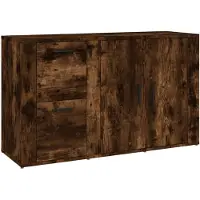 vidaXL Dressoir 100x33x59,5 cm bewerkt hout gerookt eikenkleurig