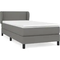 vidaXL Boxspringbed met matras, donkergrijs, 80x200 cm, gestoffeerd