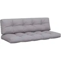 vidaXL Palletkussens 2 st stof grijs