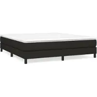 vidaXL Boxspring bed stof zwart 160x200 cm