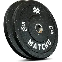 Matchu Sports Hi-temp bumper plate 5 kg - 2 stuks - Zwart - Rubber