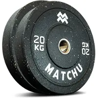 Matchu Sports Hi-temp bumper plate 20 kg - 2 stuks - Zwart - Rubber