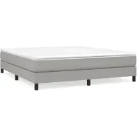 vidaXL Boxspring bed stof lichtgrijs 160x200 cm