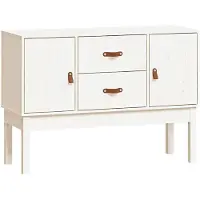 vidaXL Dressoir 110x40x78 cm massief grenenhout wit
