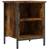 vidaXL Schoenenkast 38x35x50 cm bewerkt hout gerookt eikenkleurig