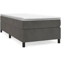 vidaXL Boxspring bed 100x200 cm fluweel donkergrijs