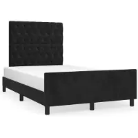 vidaXL Bedframe zonder matras, zwart, 120x200 cm, fluweel