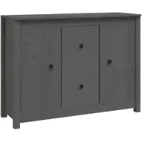 vidaXL Dressoir 100x35x74 cm massief grenenhout grijs