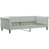 vidaXL Slaapbank 90x190 cm fluweel lichtgrijs