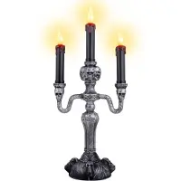 Espa Halloween LED kandelaar - 3 kaarsen - op batterijen - 17 x 40 cm - Feestdecoratievoorwerp