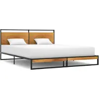 vidaXL Bedframe metaal 140x200 cm