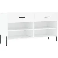 vidaXL Schoenenbank 102x35x55 cm bewerkt hout wit