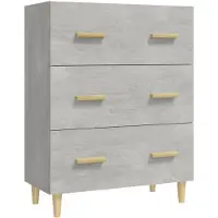 vidaXL Dressoir 70x34x90 cm bewerkt hout betongrijs