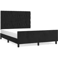 vidaXL Bedframe zonder matras 140x200 cm fluweel zwart