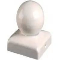 Intergard Paalornament bol paalkappen afdekkap tuinpaal wit 110x110mm