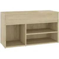vidaXL Schoenenbank 80x30x45 cm bewerkt hout sonoma eikenkleurig