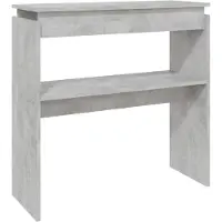 vidaXL Wandtafel 80x30x80 cm bewerkt hout betongrijs