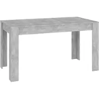 vidaXL Eettafel 140x74,5x76 cm spaanplaat betongrijs