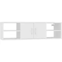 vidaXL Wandschap 102x30x29 cm bewerkt hout wit