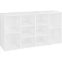 vidaXL Schoenenbank 103x30x55 cm bewerkt hout wit