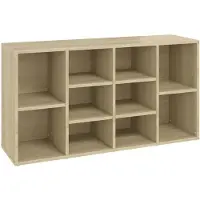 vidaXL Schoenenbank 103x30x55 cm bewerkt hout sonoma eikenkleurig