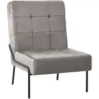 vidaXL Relaxstoel, 65x79x87 cm, lichtgrijs, fluweel