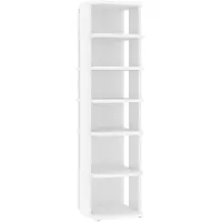 vidaXL Schoenenkast 27,5x27x102 cm bewerkt hout wit