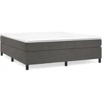 vidaXL Boxspring bed 160x200 cm fluweel donkergrijs