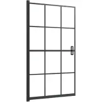 vidaXL Douchewand 80x140 cm ESG zwart