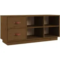 vidaXL Schoenenbank 100x34x45 cm massief grenenhout honingbruin