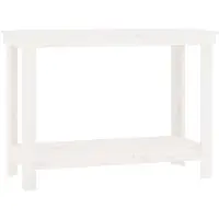 vidaXL Werkbank 110x50x80 cm massief grenenhout wit