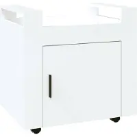 vidaXL Bureaukastje 60x45x60 cm bewerkt hout hoogglans wit