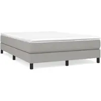 vidaXL Boxspring bed stof lichtgrijs 140x200 cm
