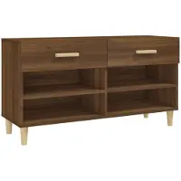 vidaXL Schoenenkast 102x35x55 cm bewerkt hout bruin eikenkleur