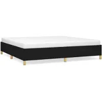 vidaXL Bedframe zonder matras stof zwart 200x200 cm