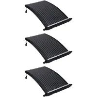 vidaXL Zwembadverwarmingspaneel solar 3 st gebogen 110x65 cm