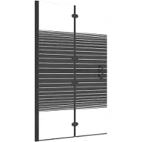 vidaXL Opvouwbare douchecabine, veiligheidsglas, 80x140 cm, zwart