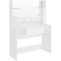vidaXL Kaptafel met LED-verlichting 100x40x135 cm MDF wit