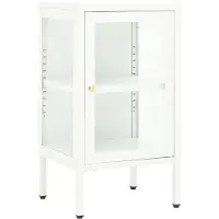 vidaXL Dressoir 38x35x70 cm metaal en glas