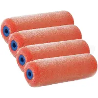 Merkloos Set van 4x stuks structuur verfrollers lakroller2,5 x 10 cm - Verfrollers