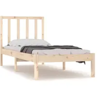 vidaXL Bedframe zonder matras massief grenenhout 75x190 cm