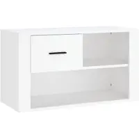 vidaXL Schoenenkast 80x35x45 cm bewerkt hout wit