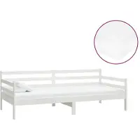 vidaXL Slaapbank met matras massief grenenhout wit 90x200 cm