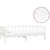 vidaXL Slaapbank met matras massief grenenhout wit 90x200 cm