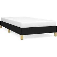 vidaXL Bedframe zonder matras 90x200 cm stof zwart