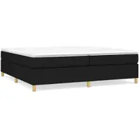 vidaXL Boxspring bed stof zwart 200x200 cm