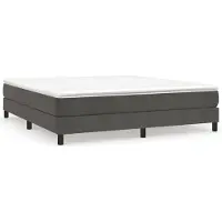 vidaXL Boxspring bed 180x200 cm fluweel donkergrijs